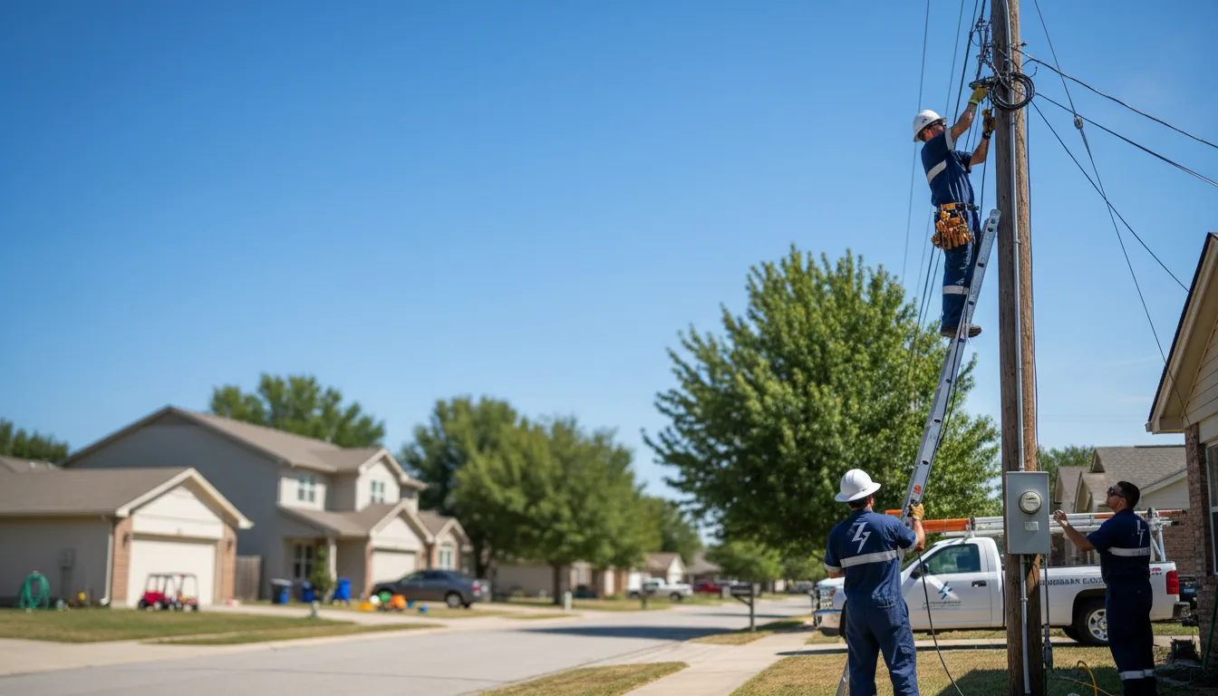 Residential electrician providing installation services in Pine Prairie, LA